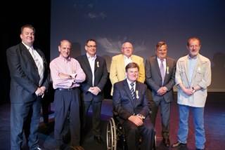 v.l.n.r. A. Heeffer, T. de Jong,  J. van Gool, C. van de Pol, P. Boeren, L v.d. Hout, J. Spijkers