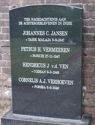 De nieuwe gedenksteen