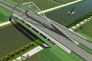 De nieuwe brug over het Wilhelminakanaal